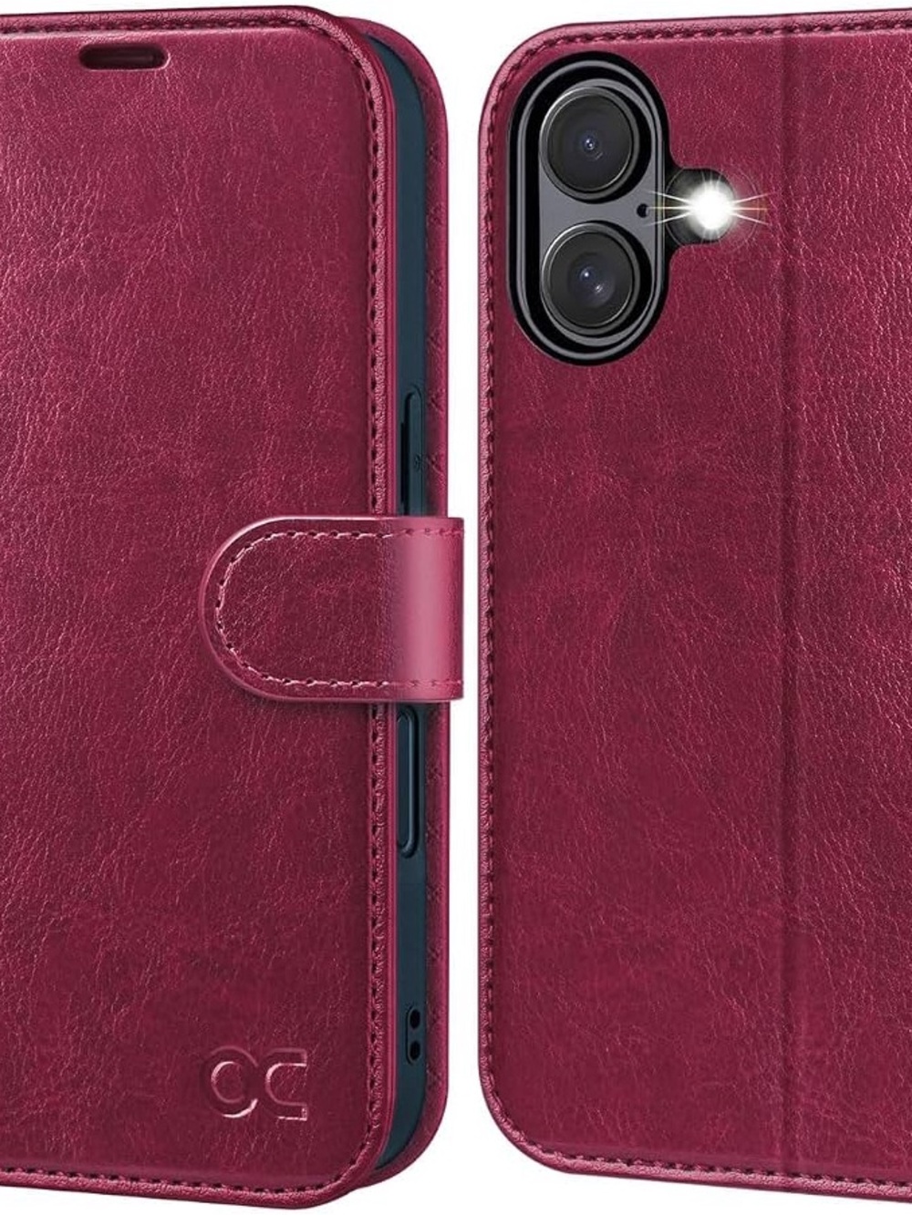 Premium Magenta Wallet Phone Case with Card Slots